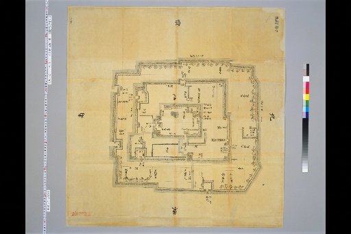 [Pictures of Ancient Japanese Castles] [Volume 4, Tokaido Section (3)] 54 Map of Sunpu Castle