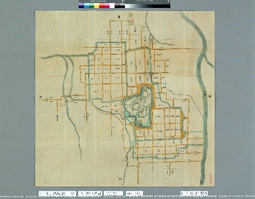 [Pictures of Ancient Japanese Castles] [Volume 5, Tokaido Section (4)] 63 Map of Fuchu Castle in Kai Province