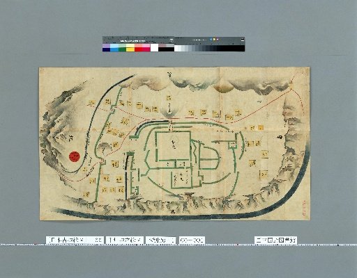 [Pictures of Ancient Japanese Castles] [Volume 5, Tokaido Section (4)] 66 Map of Kai Castle