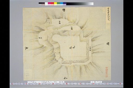 [Pictures of Ancient Japanese Castles] [Volume 5, Tokaido Section (4)] 67 Map of Tanimura Castle in Kai Province