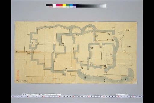 [Pictures of Ancient Japanese Castles] [Volume 6, Tokaido Section (5)] 79 Map of Kawagoe in Musashi Province