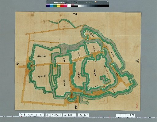 [Pictures of Ancient Japanese Castles] [Volume 6, Tokaido Section (5)] 80 Map of Kawagoe Castle in Musashi Province