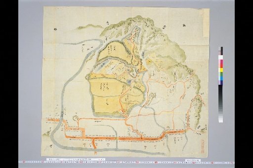 [Japanese Ancient Castle Maps] [Volume 7, Tokaido Section (6)] 95 Map of the Grounds of Otaiki Castle, Kazusa Province
