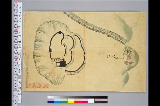 [Japanese Ancient Castle Maps] [Volume 7, Tokaido Section (6)] 110 Map of Kasama Castle, Hitachi Province