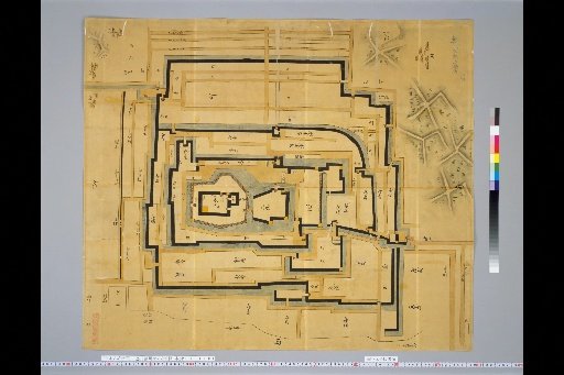 [Japanese Ancient Castle Maps] [Volume 8, Tōsandō Section (1)] 124 Map of the Castle of Ogaki, Mino Province