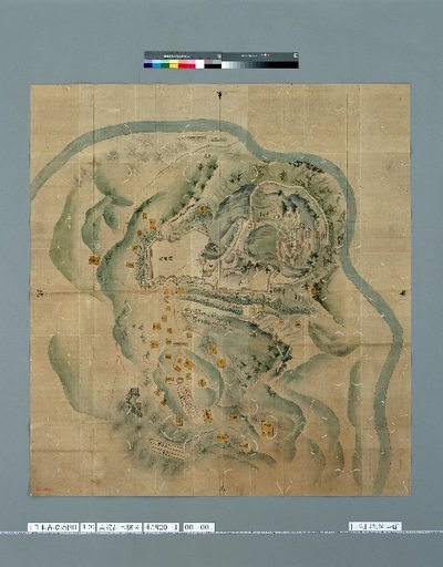 [Japanese Ancient Castle Maps] [Volume 8, Tōsandō Section (1)] 130 Map of Naegi Castle, Mino Province