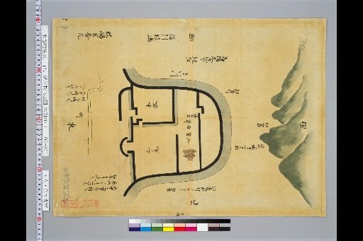 Pictures of Ancient Japanese Castles, Volume 10, Tōsandō Section (3), 154 Map of Makishima Castle, Shinano Province