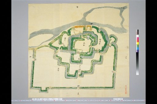 Pictures of Ancient Japanese Castles, Volume 11, Tōsandō Section (4), 161 Map of Takasaki Castle, Kōzuke Province