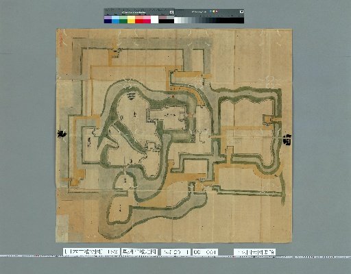 Pictures of Ancient Japanese Castles, Volume 13, Tōsandō Section (6), 182 Map of Hiraizumi Castle, Mutsu Province