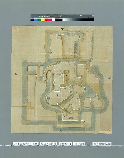Pictures of Ancient Castles of Japan, Volume 13, Tōsandō Section (6), 188: Map of Iwaki Castle