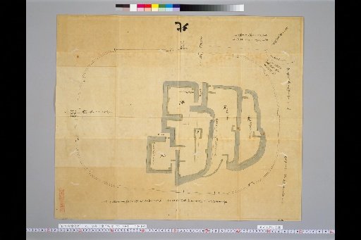 Pictures of Ancient Castles of Japan, Volume 13, Tōsandō Section (6), 194: Map of Aizu-Wakamatsu Castle in Ōshū