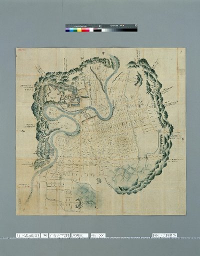 Pictures of Ancient Castles of Japan, Volume 13, Tōsandō Section (6), 197: Map of the Sendai Castle Town