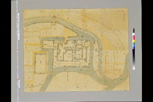 Pictures of Ancient Castles of Japan, Volume 14, Tōsandō Section (7), 198: Map of Morioka Castle in Ōshū