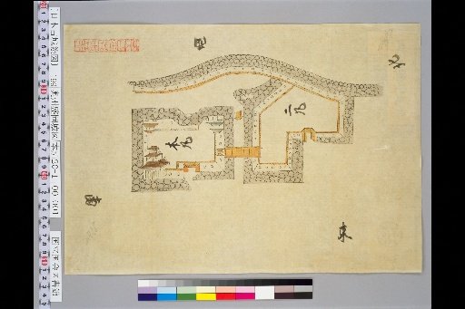 Pictures of Ancient Castles of Japan, Volume 14, Tōsandō Section (7), 199: Map of Morioka Castle in Ōshū