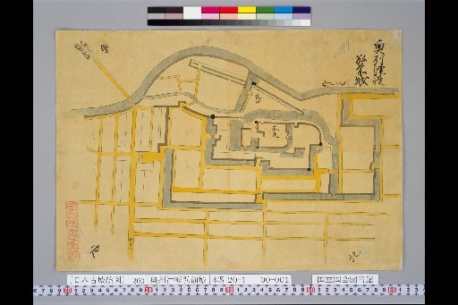 Pictures of Ancient Castles of Japan, Volume 14, Tōsandō Section (7), 200: Map of Hirosaki Castle in Tsugaru, Ōshū
