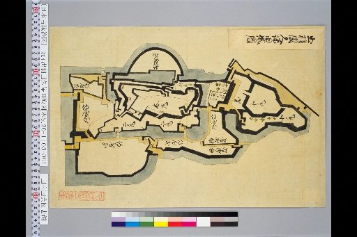 Pictures of Ancient Castles of Japan, Volume 14, Tōsandō Section (7), 204: Map of Kubota Castle in Dewa Province