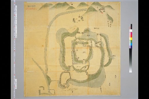 Pictures of Ancient Castles of Japan, Volume 14, Tōsandō Section (7), 212: Map of Kamiyama Castle in Dewa