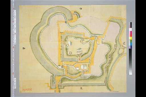 Pictures of Ancient Castles of Japan, Volume 14, Tōsandō Section (7), 213: Map of Kamiyama Castle in Dewa