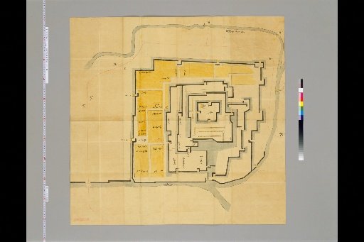 Pictures of Ancient Castles of Japan, Volume 15, Hokurikudō Section (1), 222: Map of Fukui Castle in Echizen
