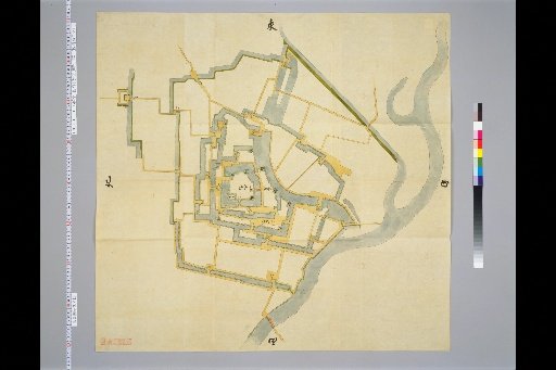 Pictures of Ancient Castles of Japan, Volume 15, Hokurikudō Section (1), 223: Map of Fukui Castle in Echizen Province