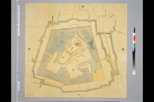 Pictures of Ancient Castles of Japan, Volume 15, Hokurikudō Section (1), 224: Map of Maruoka Castle in Echizen