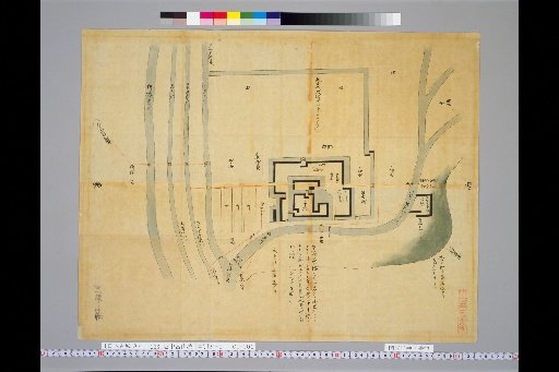 Pictures of Ancient Castles of Japan, Volume 15, Hokurikudō Section (1), 226: Map of Toyama Castle in Etchū