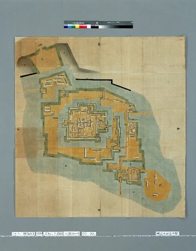 [Pictures of Ancient Castles of Japan] [Volume 16, Hokurikudō Section (2)] 229 Map of Takata Castle, Echigo Province