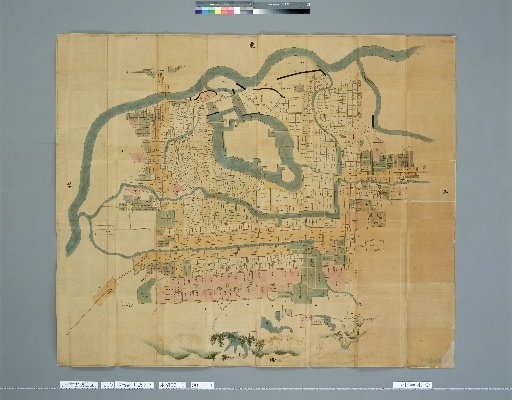 [Pictures of Ancient Castles of Japan] [Volume 16, Hokurikudō Section (2)] 230 Map of the Castle Town of Takata Castle, Echigo Province