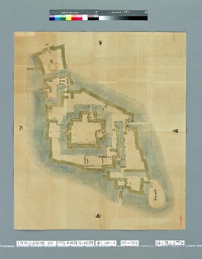 [Pictures of Ancient Castles of Japan] [Volume 16, Hokurikudō Section (2)] 231 Map of the Interior of Takata Castle, Echigo Province