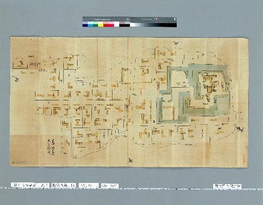 [Pictures of Ancient Castles of Japan] [Volume 16, Hokurikudō Section (2)] 237 Map of Itoigawa, Echigo Province