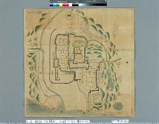 [Pictures of Ancient Castles of Japan] [Volume 16, Hokurikudō Section (2)] 239 Map of Murakami Castle, Echigo Province