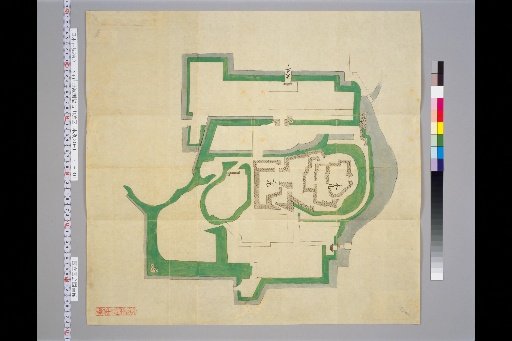 [Pictures of Ancient Castles of Japan] [Volume 17, Sanindō Section] 240 Map of Fukuchiyama Castle, Tamba Province