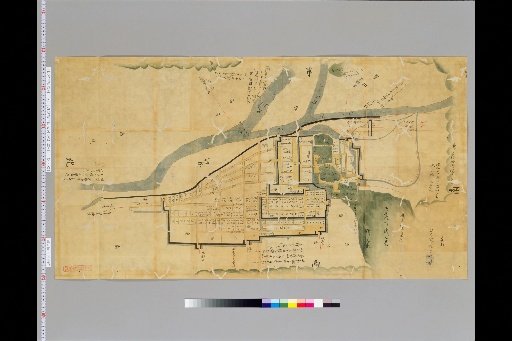 [Pictures of Ancient Castles of Japan] [Volume 17, Sanindō Section] 241 Map of Fukuchiyama Castle, Tamba Province