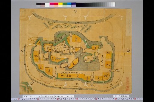 [Pictures of Ancient Castles of Japan] [Volume 17, Sanindō Section] 244 Map of Kameyama Castle, Tamba Province