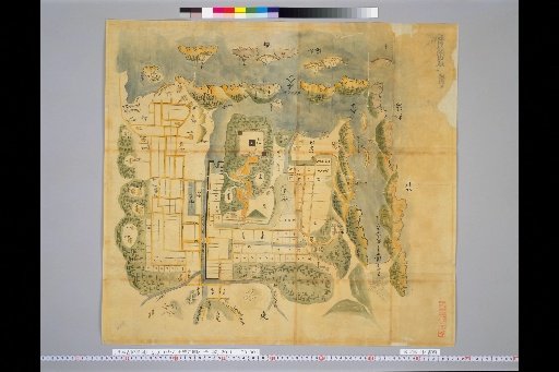 [Pictures of Ancient Castles of Japan] [Volume 17, Sanindō Section] 258 Map of Hamada Castle, Iwami Province, and Map