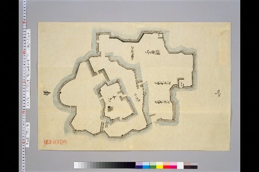 [Pictures of Ancient Castles of Japan] [Volume 18, Sanyōdō Section] 259 Map of Akō Castle, Harima Province