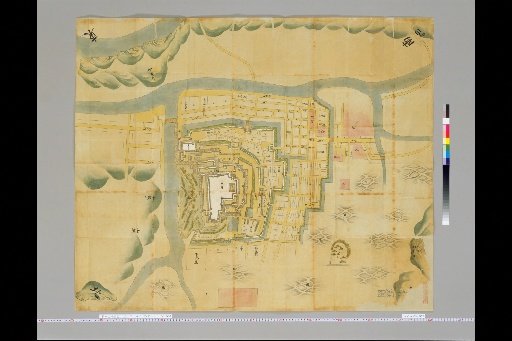 [Pictures of Ancient Castles of Japan] [Volume 18, Sanyōdō Section] 264 Map of Tsuyama Castle