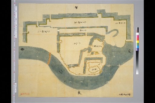 [Pictures of Ancient Castles of Japan] [Volume 18, Sanyōdō Section] 265 Map of Okayama Castle, Bizen Province