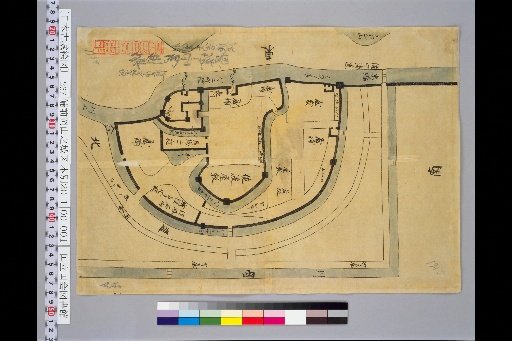 [Pictures of Ancient Japanese Castles] [Volume 18, Sanyodo Region] 267 Map of Okayama Castle in Bizen Province