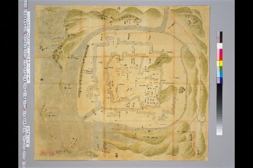 [Pictures of Ancient Japanese Castles] [Volume 18, Sanyodo Region] 270 Map of Fukuyama Castle in Bingo Province