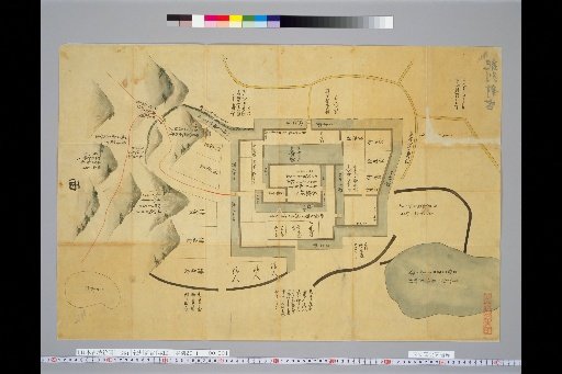 [Pictures of Ancient Japanese Castles] [Volume 19, Nankaido Region (1)] 281 Map of Shingu Castle in Kishu Province