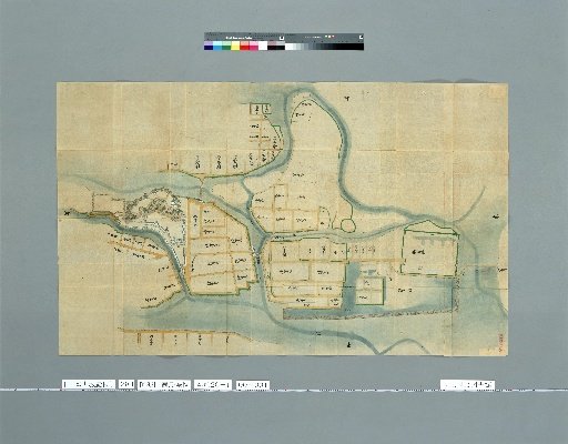 [Pictures of Ancient Japanese Castles] [Volume 19, Nankaido Region (1)] 284 Map of Tokushima Castle in Awa Province