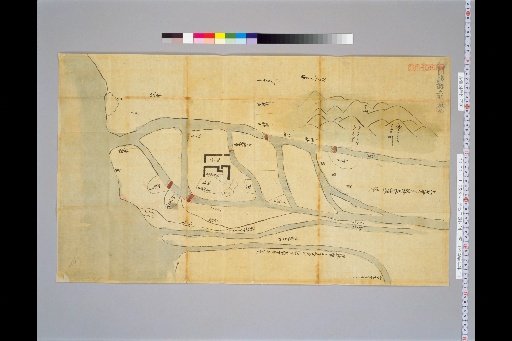 [Pictures of Ancient Japanese Castles] [Volume 19, Nankaido Region (1)] 286 Map of Inotsu Castle in Awa Province
