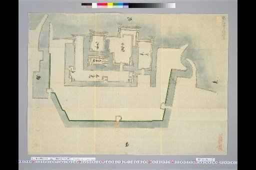 [Pictures of Ancient Japanese Castles] [Volume 19, Nankaido Region (1)] 288 Map of Takamatsu Castle in Sanuki Province
