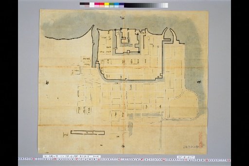 [Pictures of Ancient Japanese Castles] [Volume 19, Nankaido Region (1)] 289 Map of Takamatsu Castle in Sanuki Province