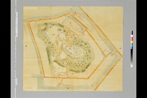 [Pictures of Ancient Japanese Castles] [Volume 20, Nankaido Region (2)] 292 Map of Uwajima Castle in Iyo Province