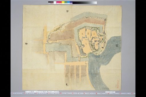 [Pictures of Ancient Japanese Castles] [Volume 20, Nankaido Region (2)] 297 Map of Ozu Castle in Iyo Province