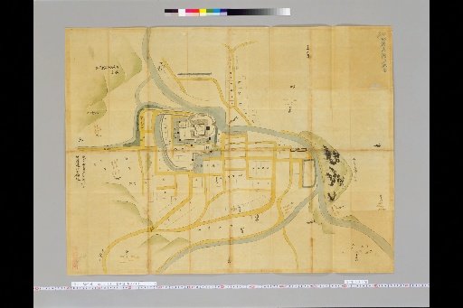 [Pictures of Ancient Japanese Castles] [Volume 20, Nankaido Region (2)] 298 Map of Ozu Castle in Iyo Province