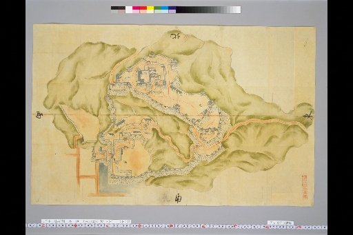[Pictures of Ancient Japanese Castles] [Volume 20, Nankaido Region (2)] 299 Map of Matsuyama Castle in Iyo Province