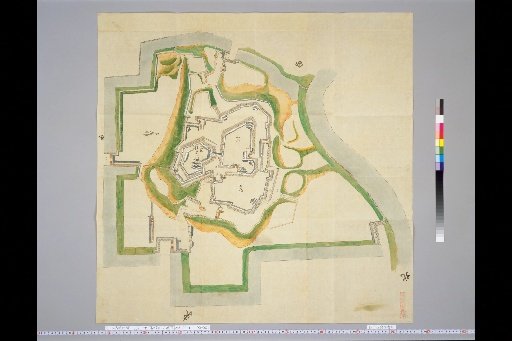 [Pictures of Ancient Japanese Castles] [Volume 20, Nankaido Region (2)] 305 Map of Kouchi Mountain Castle in Tosa Province